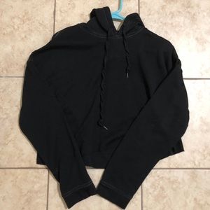 Forever 21 black cropped hoodie